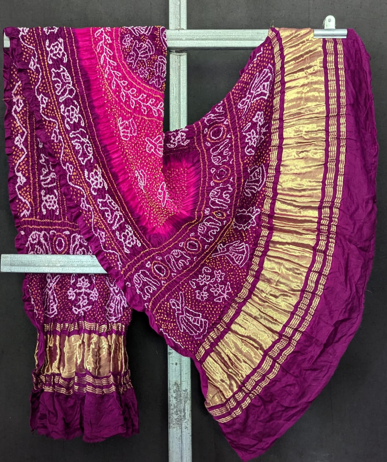KcPc New Beautiful Pure Gaji Silk Bandhani DupattaADL