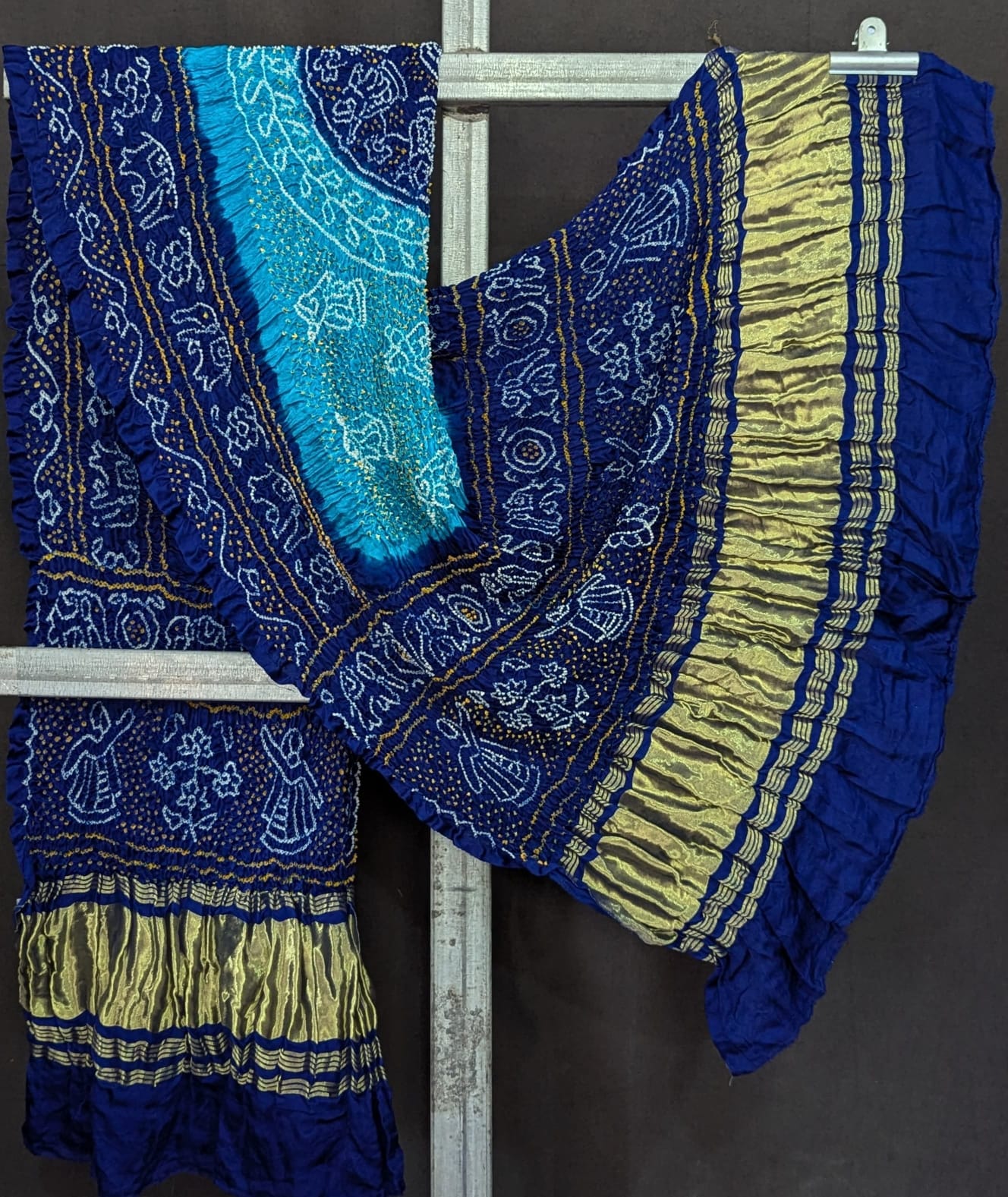 KcPc New Beautiful pure gaji silk bandhani DupattaADL