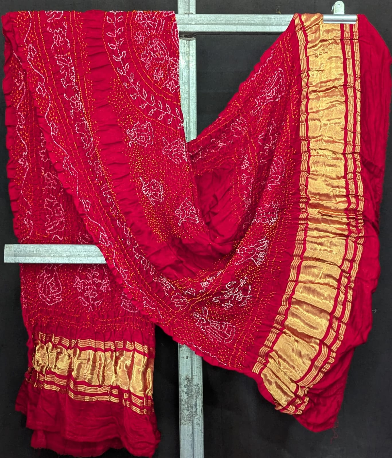KcPc New Beautiful Pure Gaji Silk Bandhani DupattaADL