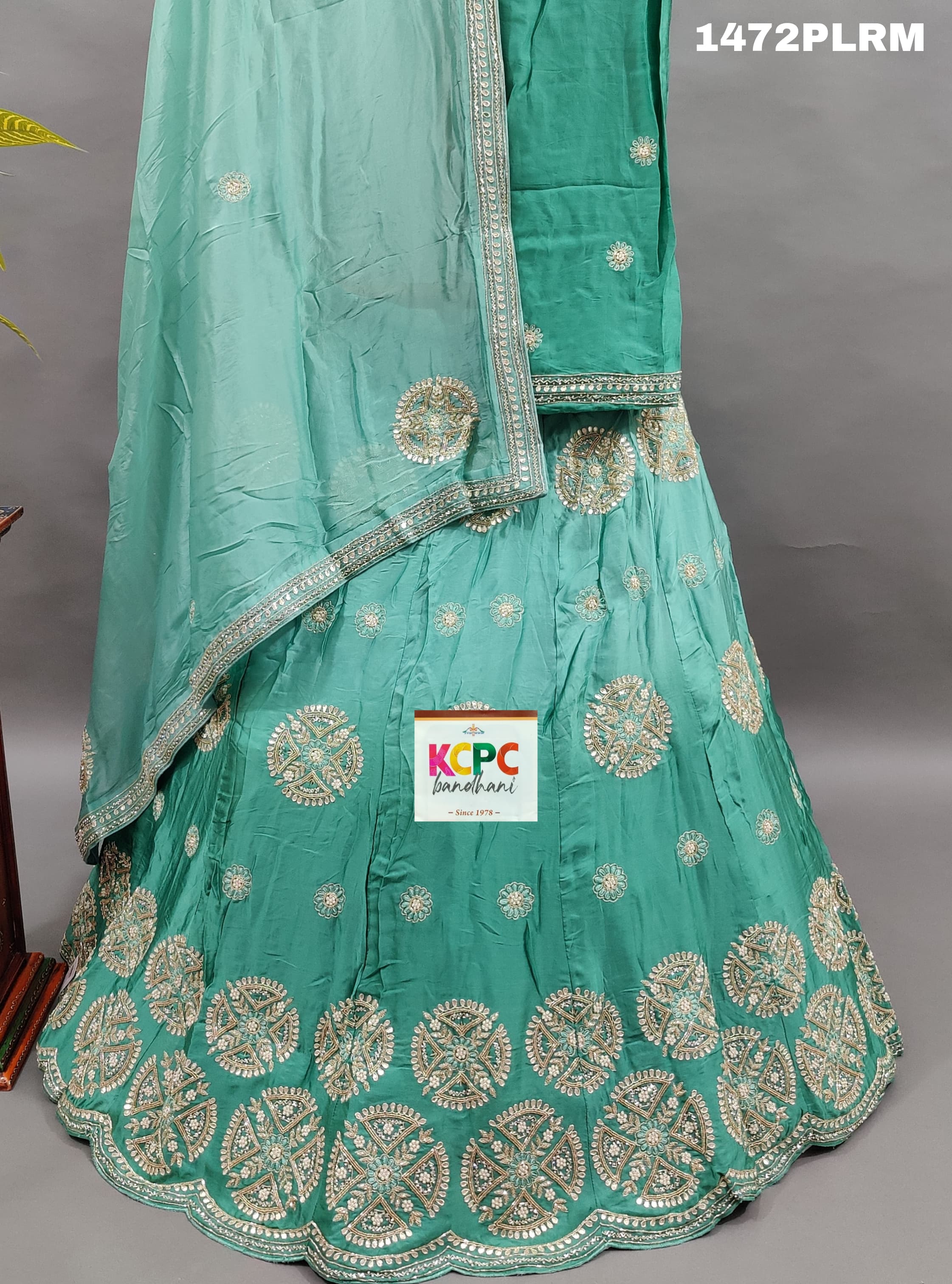 KcPc H O Silk Double Shade Heavy Zardoji Gotapatti Work LehengaMAD