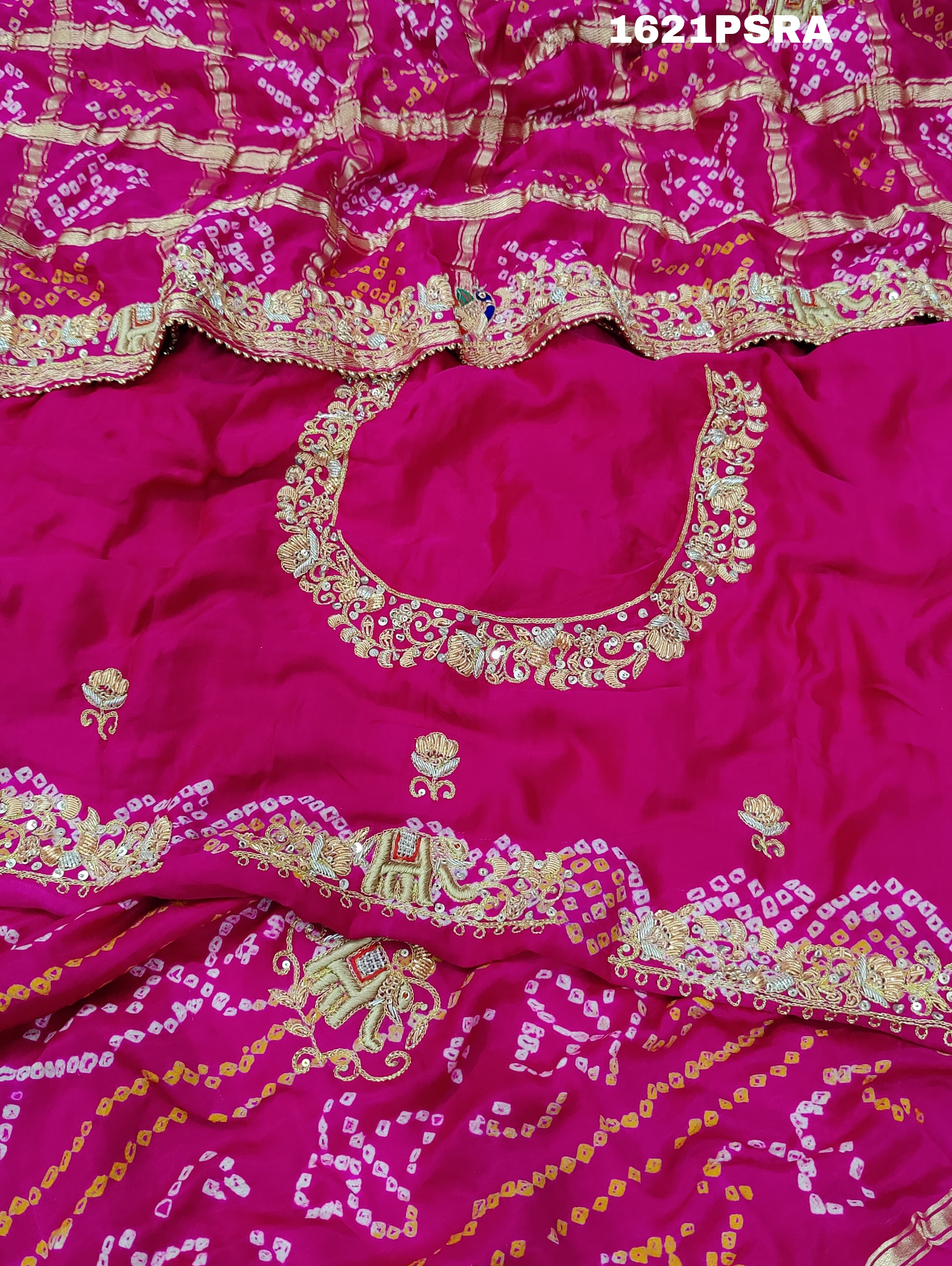 ByGharchola Bandhani Saree With Traditional Wear