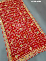 KcPc Marwadi Chunri Pure Gaji Silk Rajasthani Bel Buti Heavy Odhna