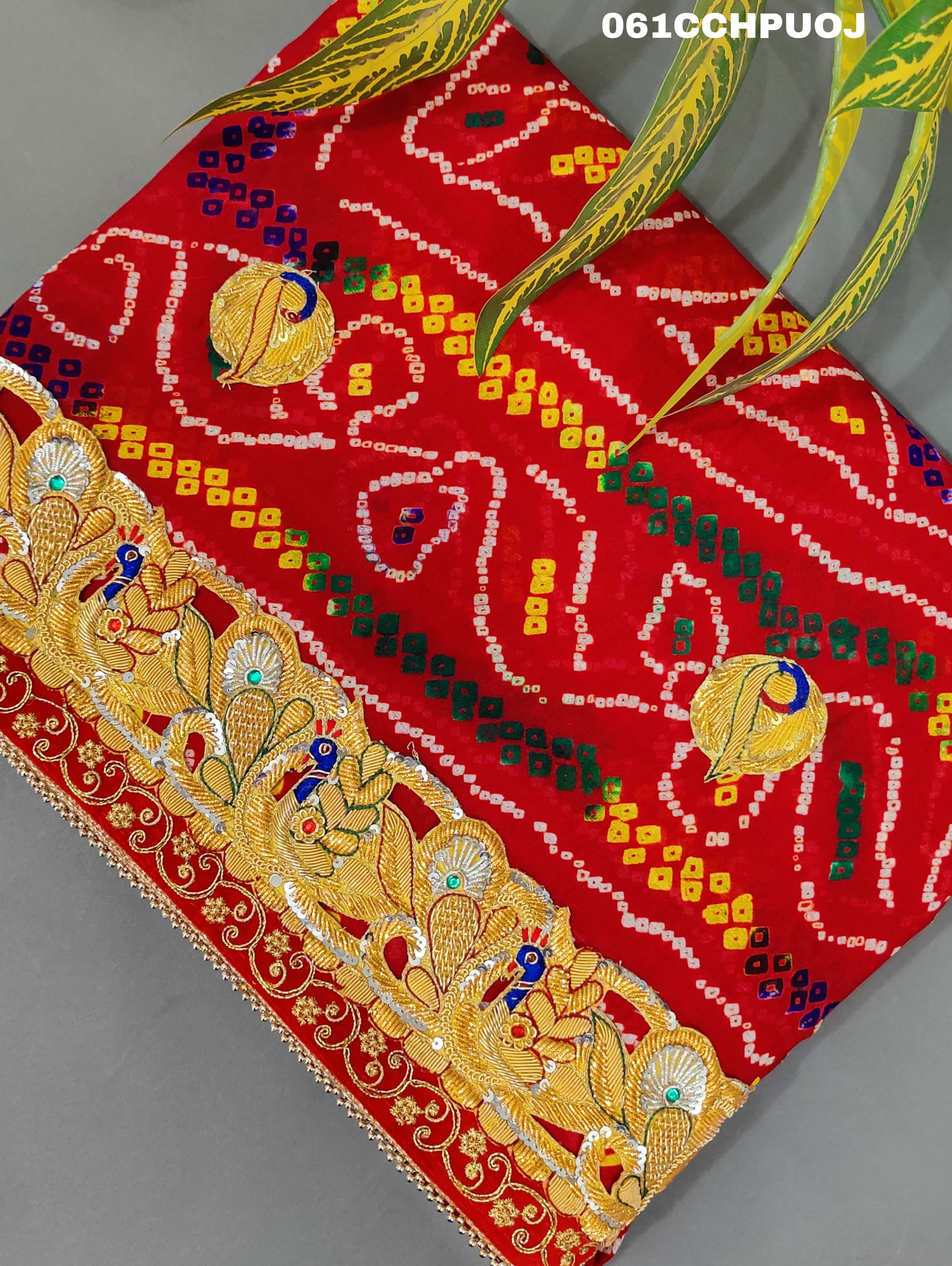 KcPc New Designer Belbuti Rajsthani Chunri Odhna (Pure Ojariya Fabric)