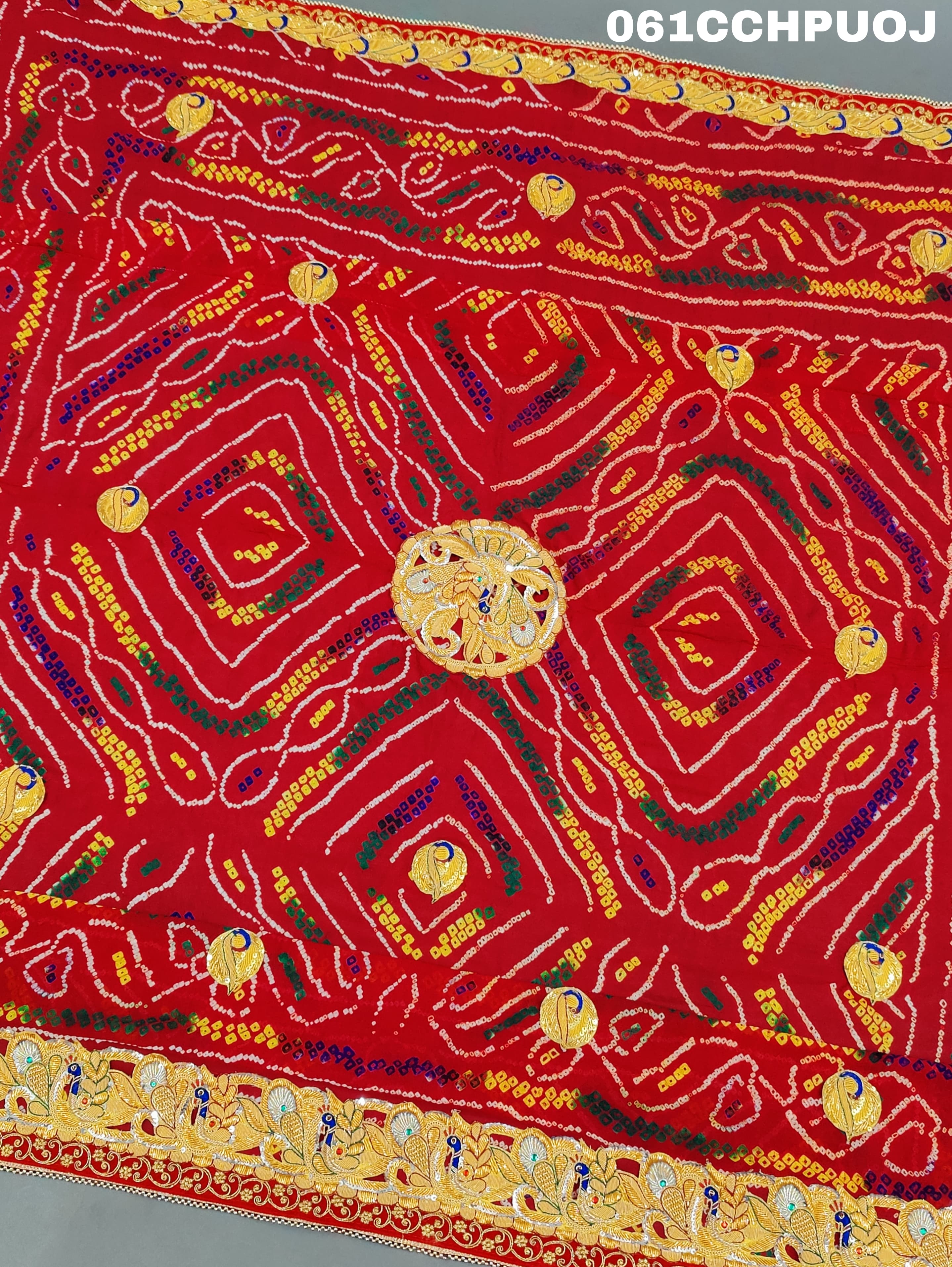KcPc New Designer Belbuti Rajsthani Chunri Odhna (Pure Ojariya Fabric)