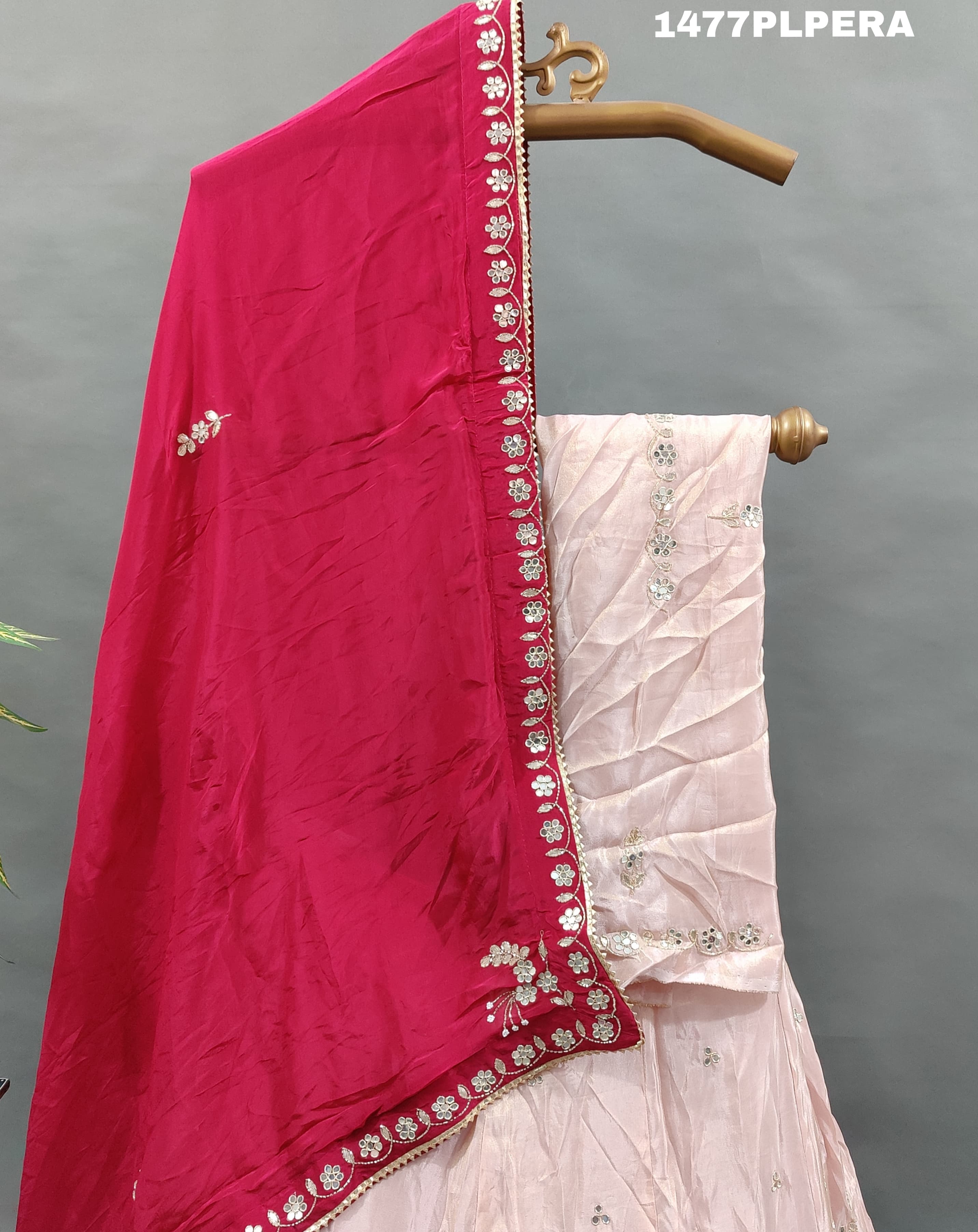 KcPc New H O Silk Katdana white Beads Work Lehenga MAD