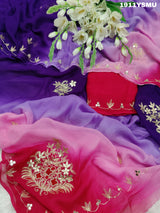 Jodhpuri style saree in multi colour