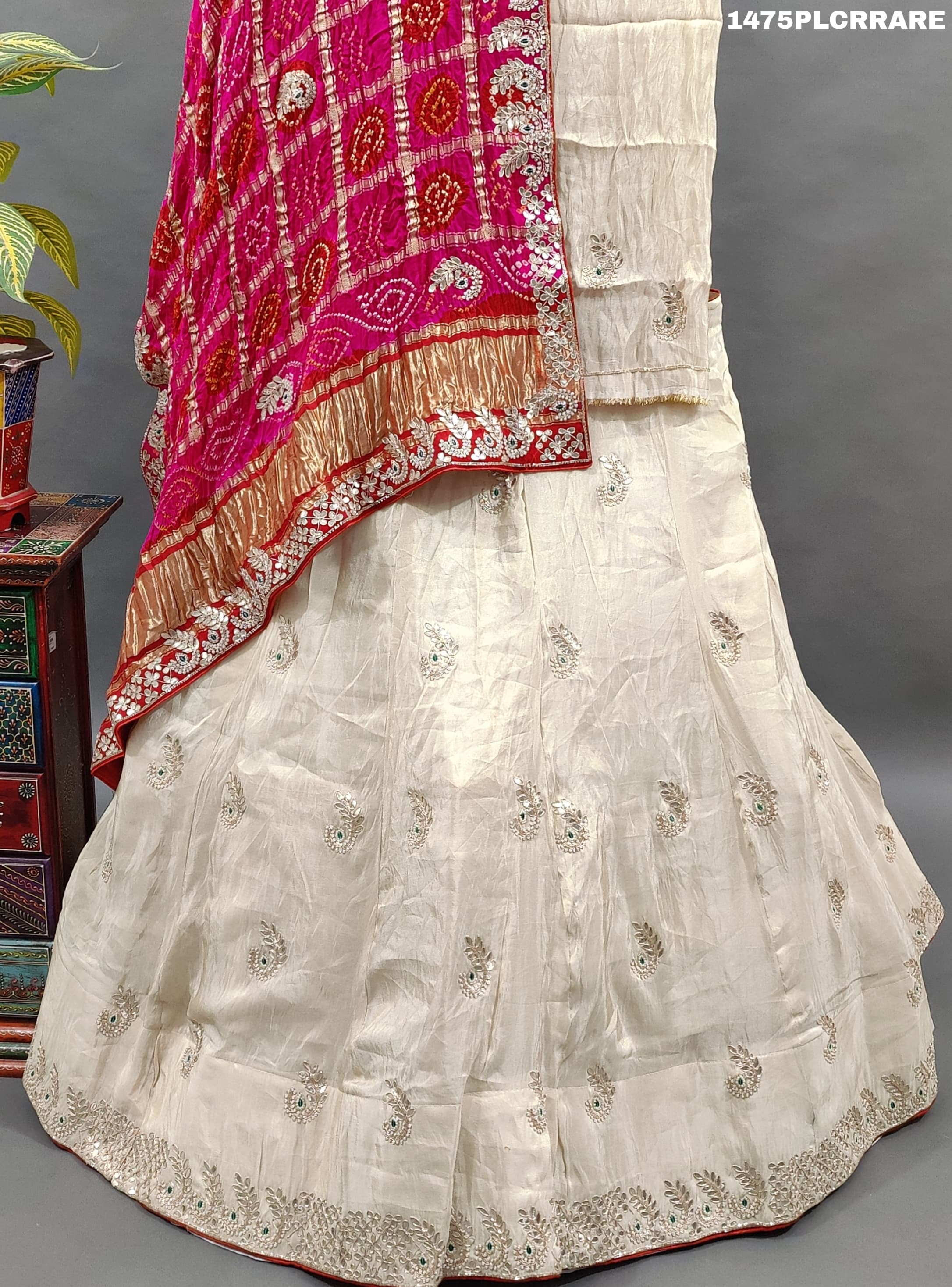 Silk With Gaji silk Dupatta Katdana Gotapatti work Lehenga