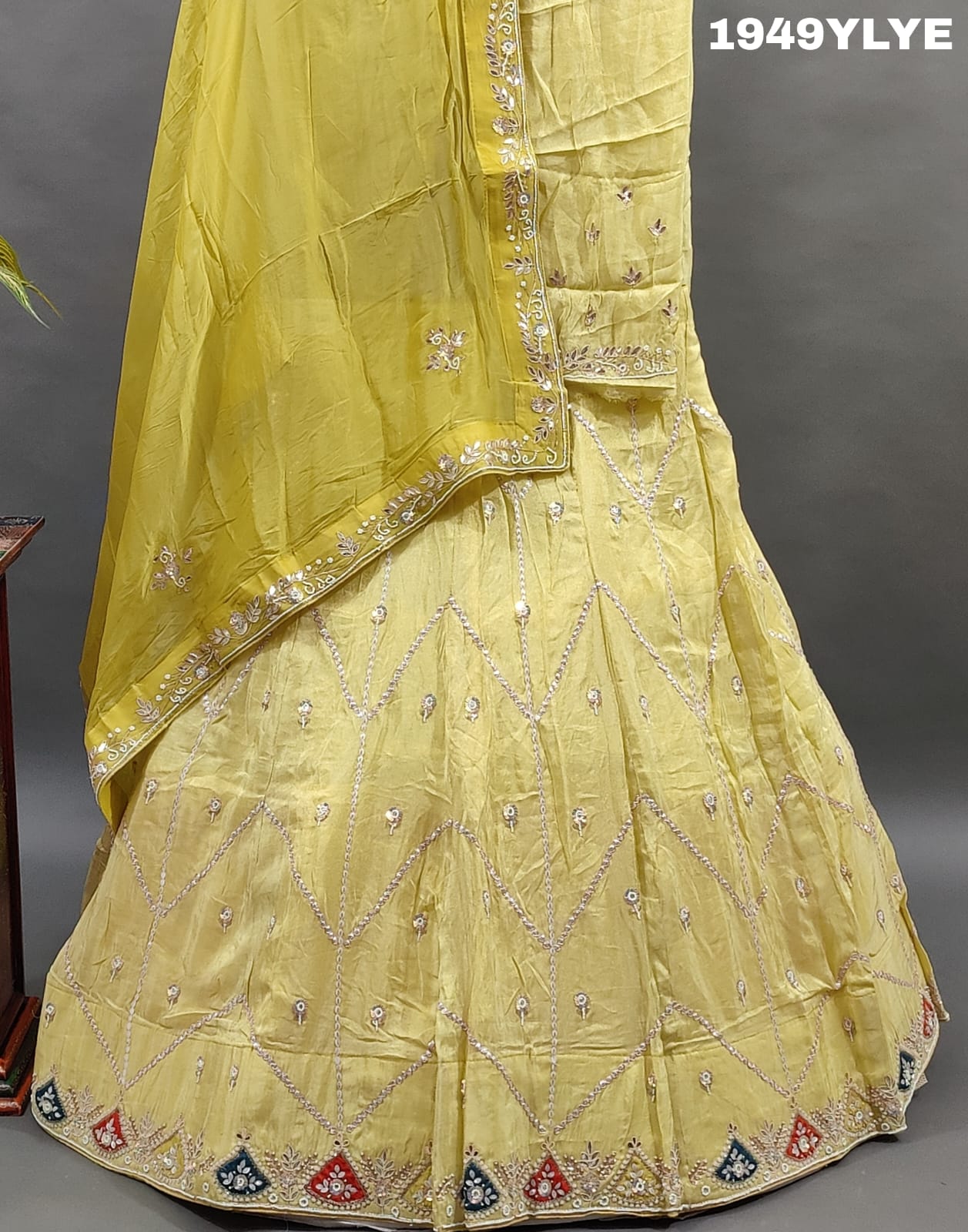 Pastel Banarasi silk Lehanga