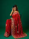Kacha gotapatti work in chunri print in rajsthani style