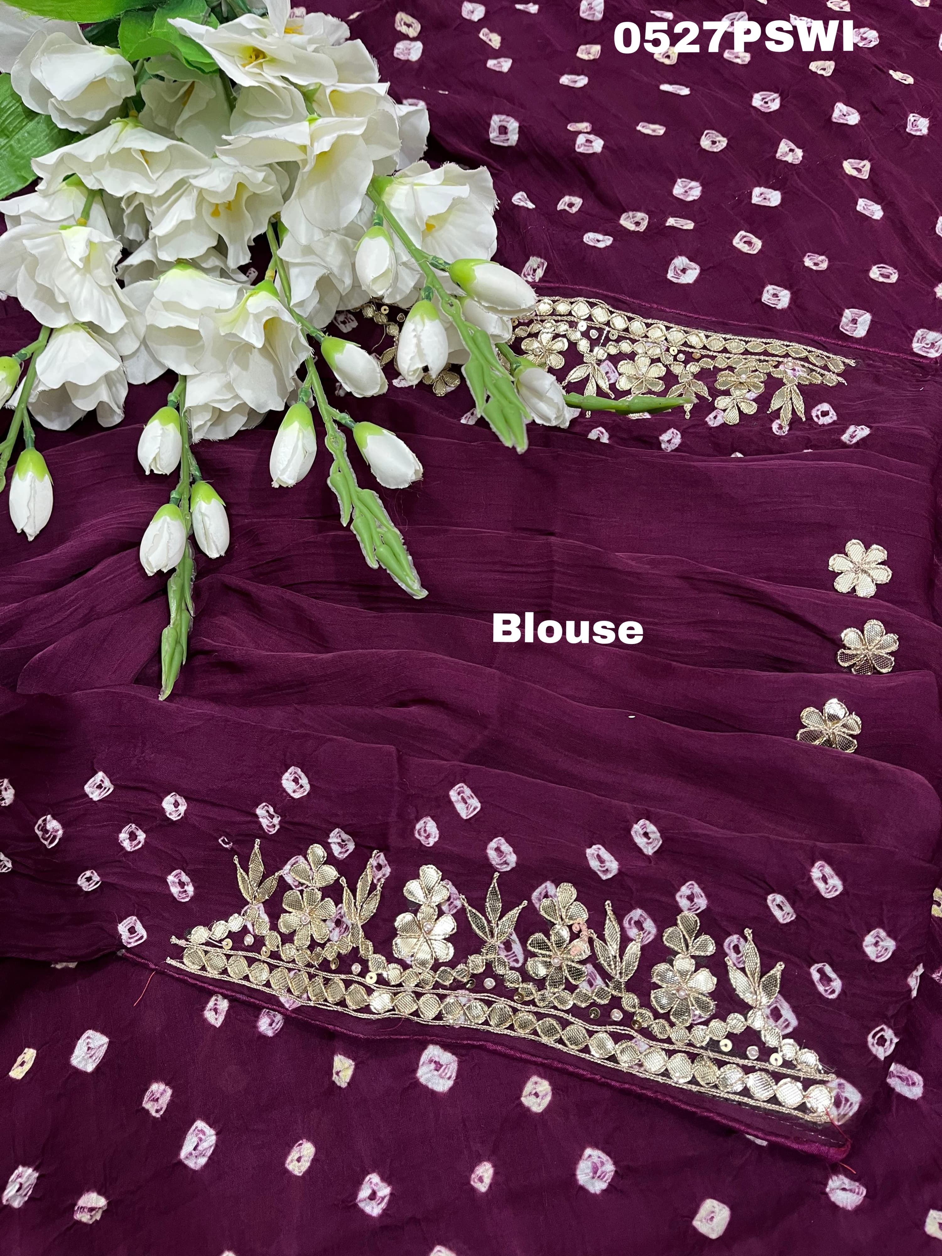 KcPc Beautiful Designer pure Modal Silk Bandhani Saree AMT