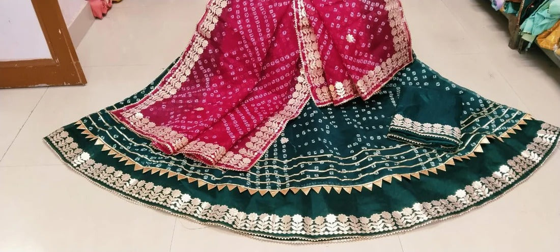 KcPc New Pure Kota Doria Fabric With Gota Patti Work Lehenga setKML