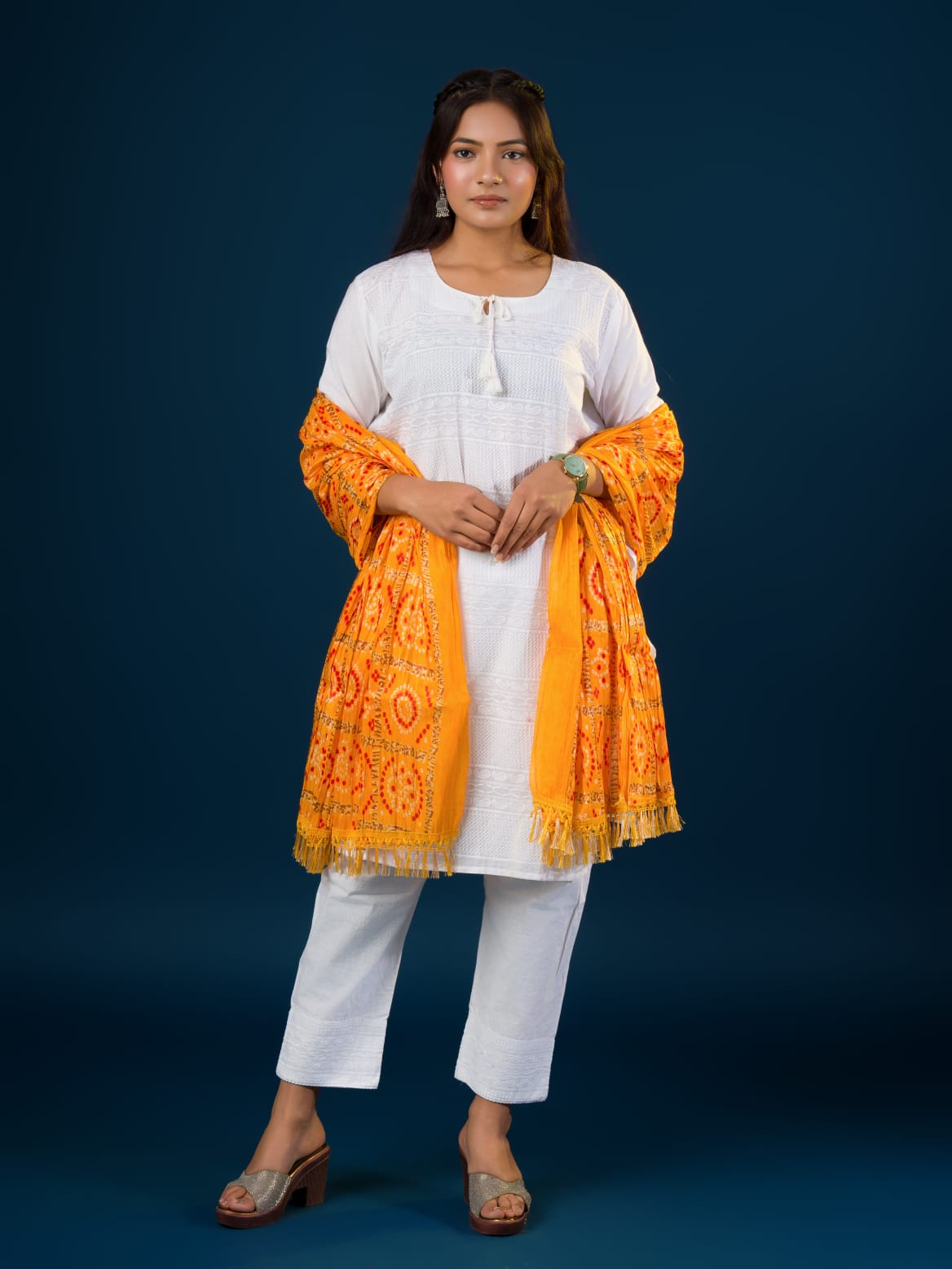 KcPc New Chinon Silk Bandhani Print DupattaRAY