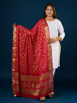 KcPc New Georgette Bandhani Zari Print Dupatta