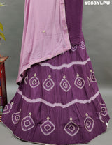 A pure upada silk lehenga set with cutdana workin purple color