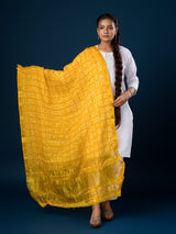 KcPc Ghatchola Bandhej silk Dupattas Yellow