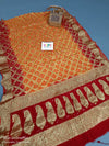 KcPc New Pure Georgette Banarasi Bandhani Dupatta Mehroon