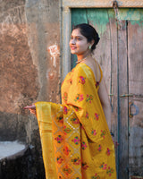 KcPc New Dola Silk Patola embroidery Style With Mirror Work Saree ant