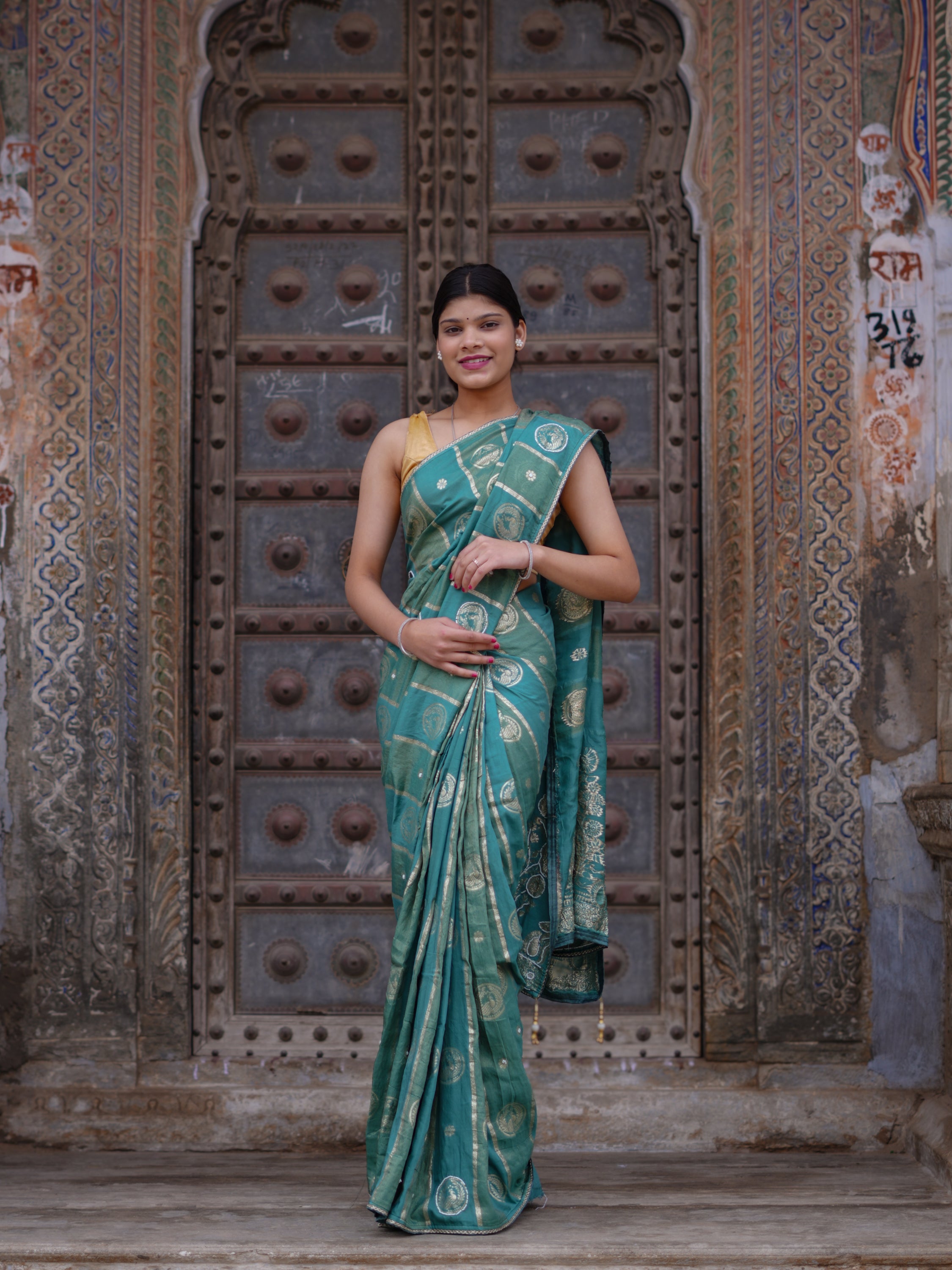KcPc New Festive Ready Dola Silk Saree Featuring Banarasi Style White Cutdana Detailing PDM
