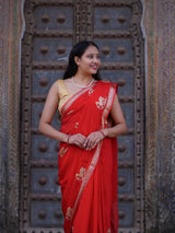KcPc New Luxury Chinon Designer Saree with Fine Hand EmbroideryRB