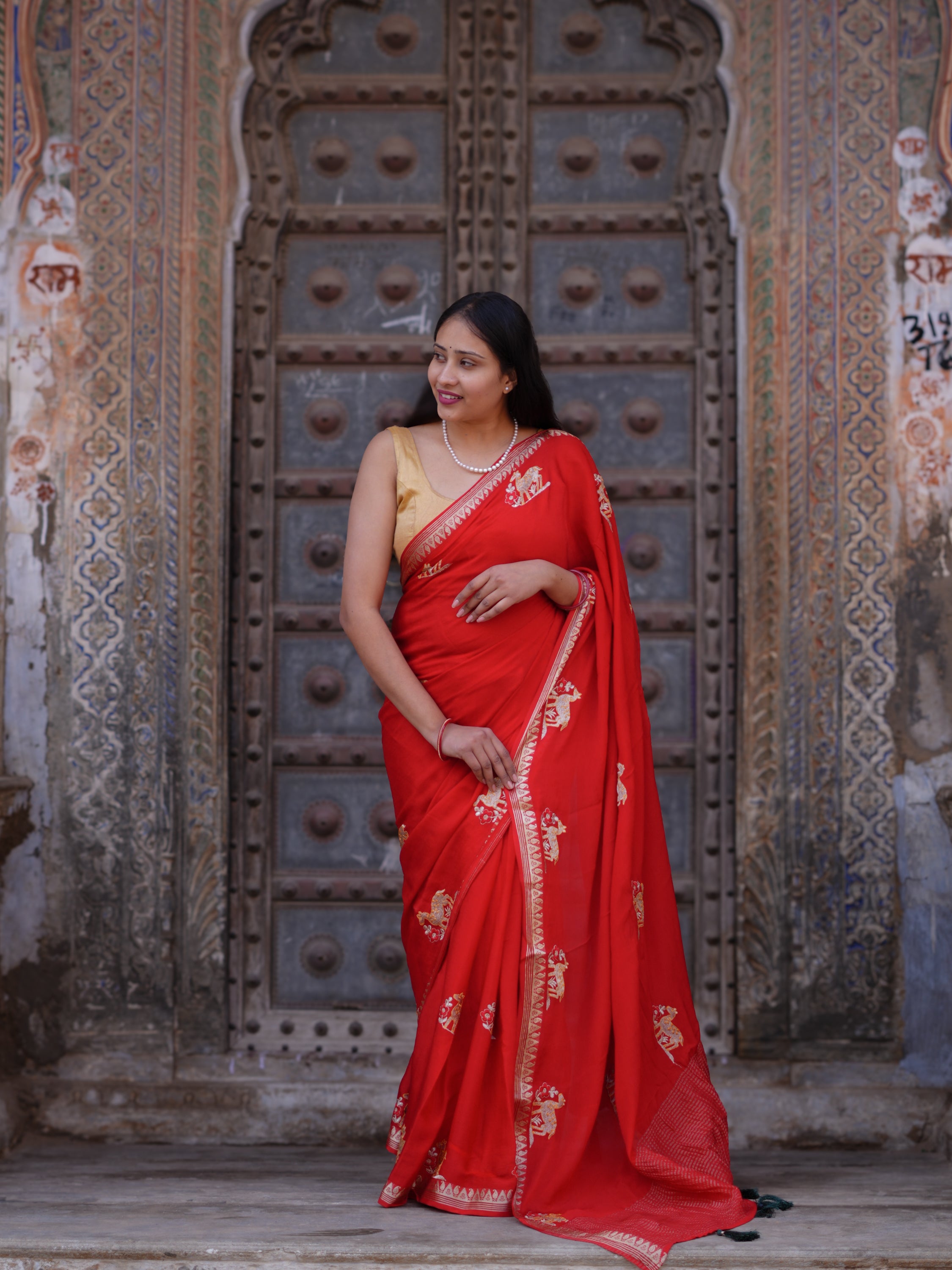 KcPc New Luxury Chinon Designer Saree with Fine Hand EmbroideryRB