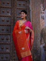 KcPc New Premium Georgette Saree in Banarasi Style with Gotapatti DetailingSatish