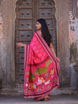 KcPc New Festive Upada Silk Saree Featuring Bandhani Pattern and Mirror DetailingSVD