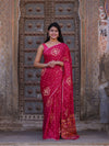 KcPc New Classic Satan Silk Bandhani Saree with Elegant Gotapatti Work GAN