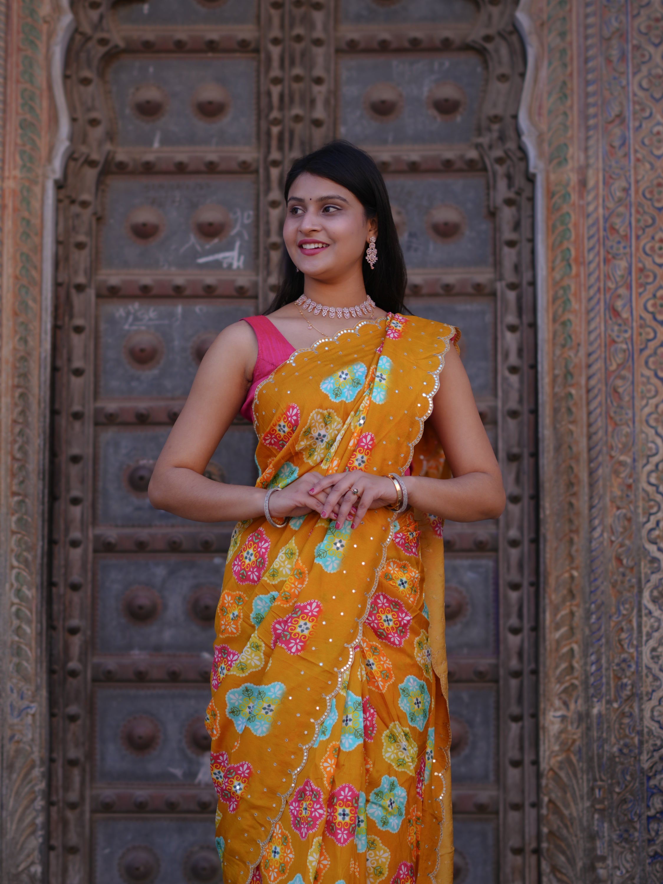 KcPc New Elegant Upada Silk Saree with Mirror Work Perfect for Festive CelebrationsSVD