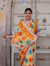 KcPc New Premium Chiffon Saree with Handcrafted Gotapatti Embellishment MHS