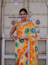 KcPc New Premium Chiffon Saree with Handcrafted Gotapatti Embellishment MHS