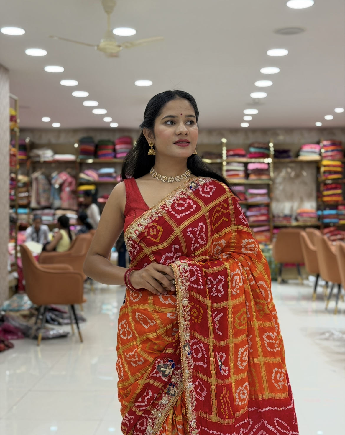 KcPc NewBeautiful Gharchola Style Saree with Premium Zardoji Handwork FinishRS
