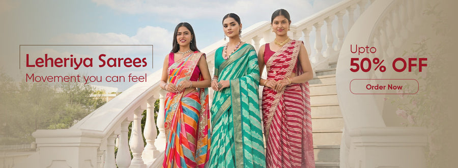 Buy Leheriya Saree Online Upto 50% Off | KCPC