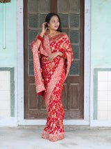 KcPc New Georgatte Banarasi Style With Cutdana Work Saree MOH