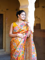 KcPc Traditional Elegance Meenakari Style Katan Silk Saree with Handcrafted Zardosi Work RB