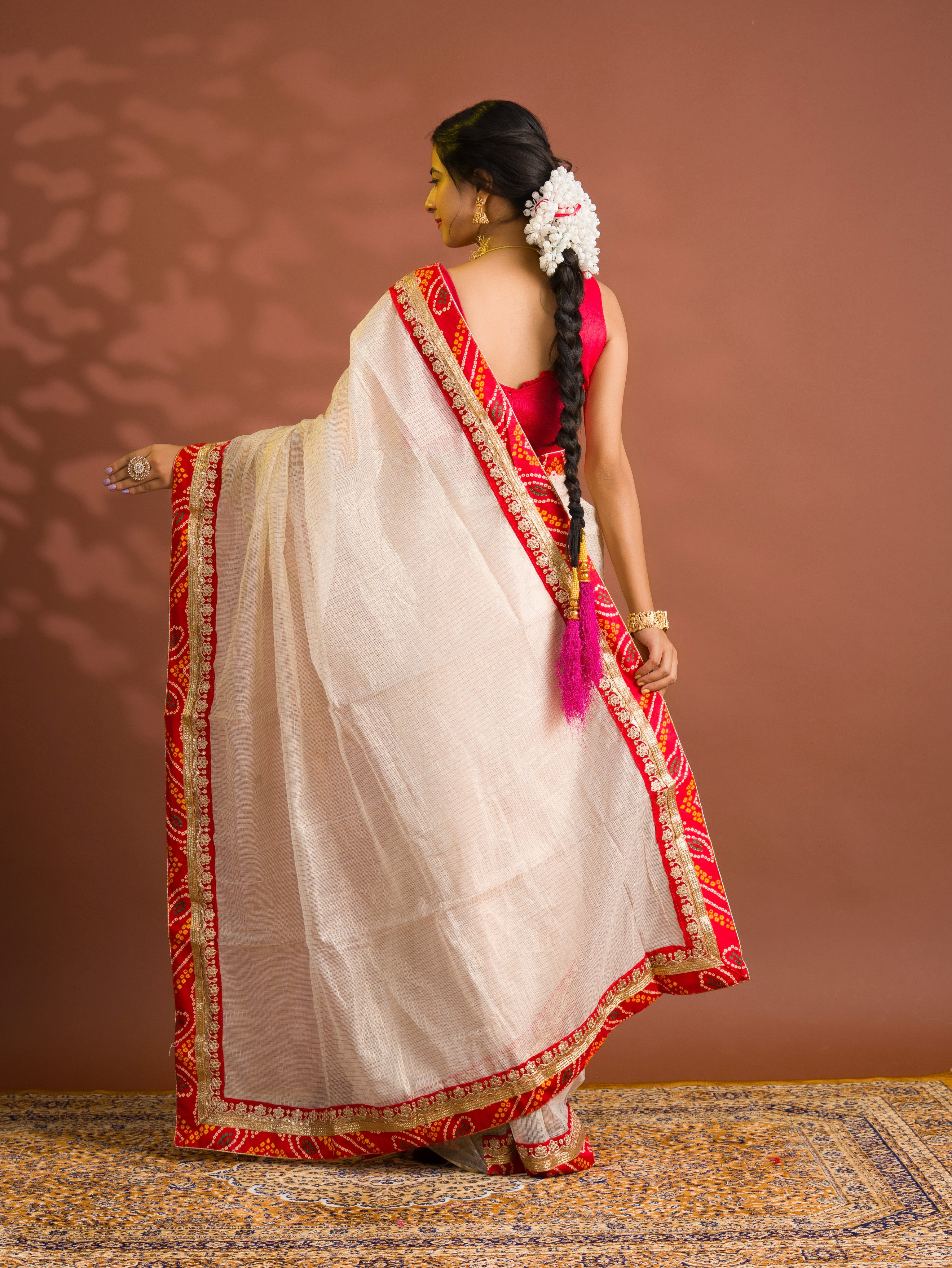 By Banarasi Saree WithFestive Wear