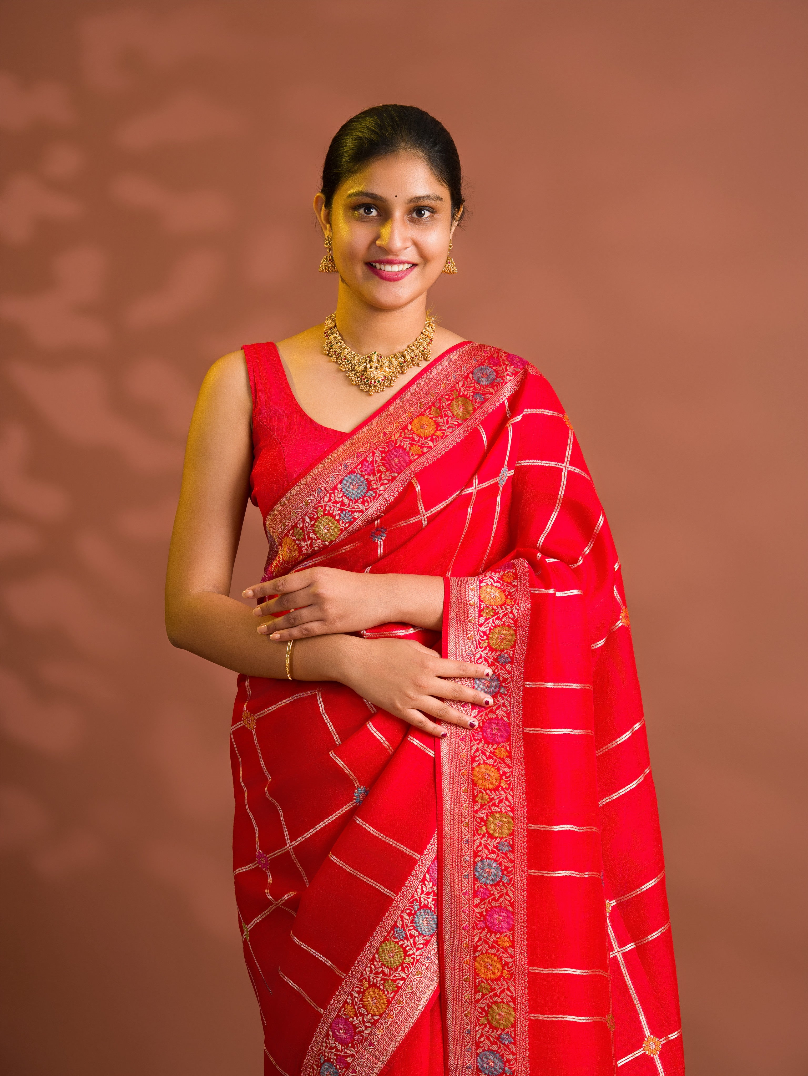By Bandhani Saree WithZari Weaving