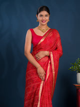 By Bandhani Saree With Casual wear