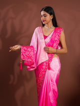 By Bandhani Saree With Gotapatti Work