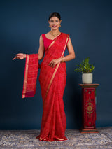 By Bandhani Saree With Casual wear
