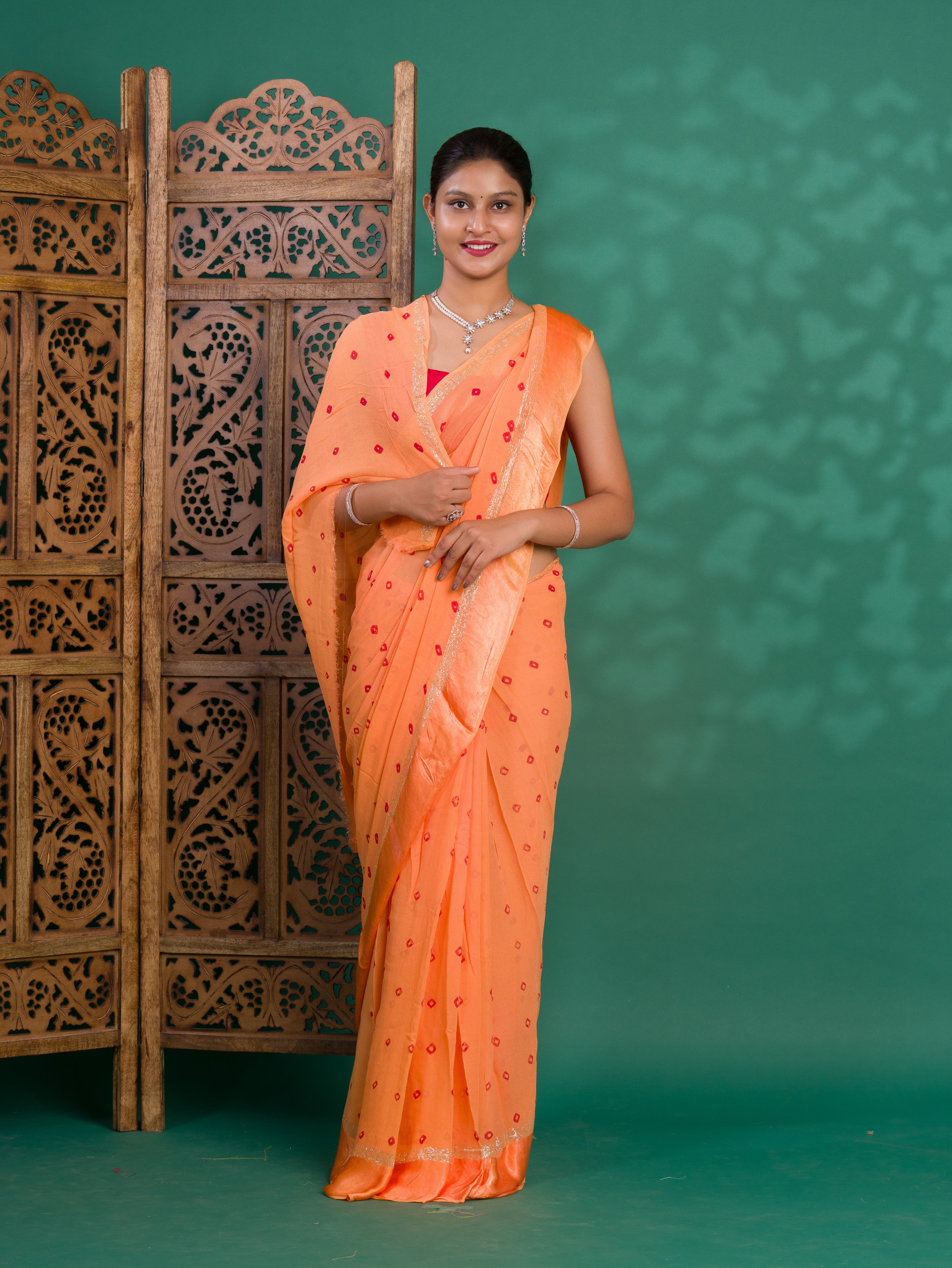 By Bandhani Saree With Casual Wear