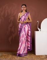 KcPc New Cotton silk Printed Style With Zari Border Saree GAN