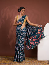 By Latest Leheriya Saree With Gotapatti Border