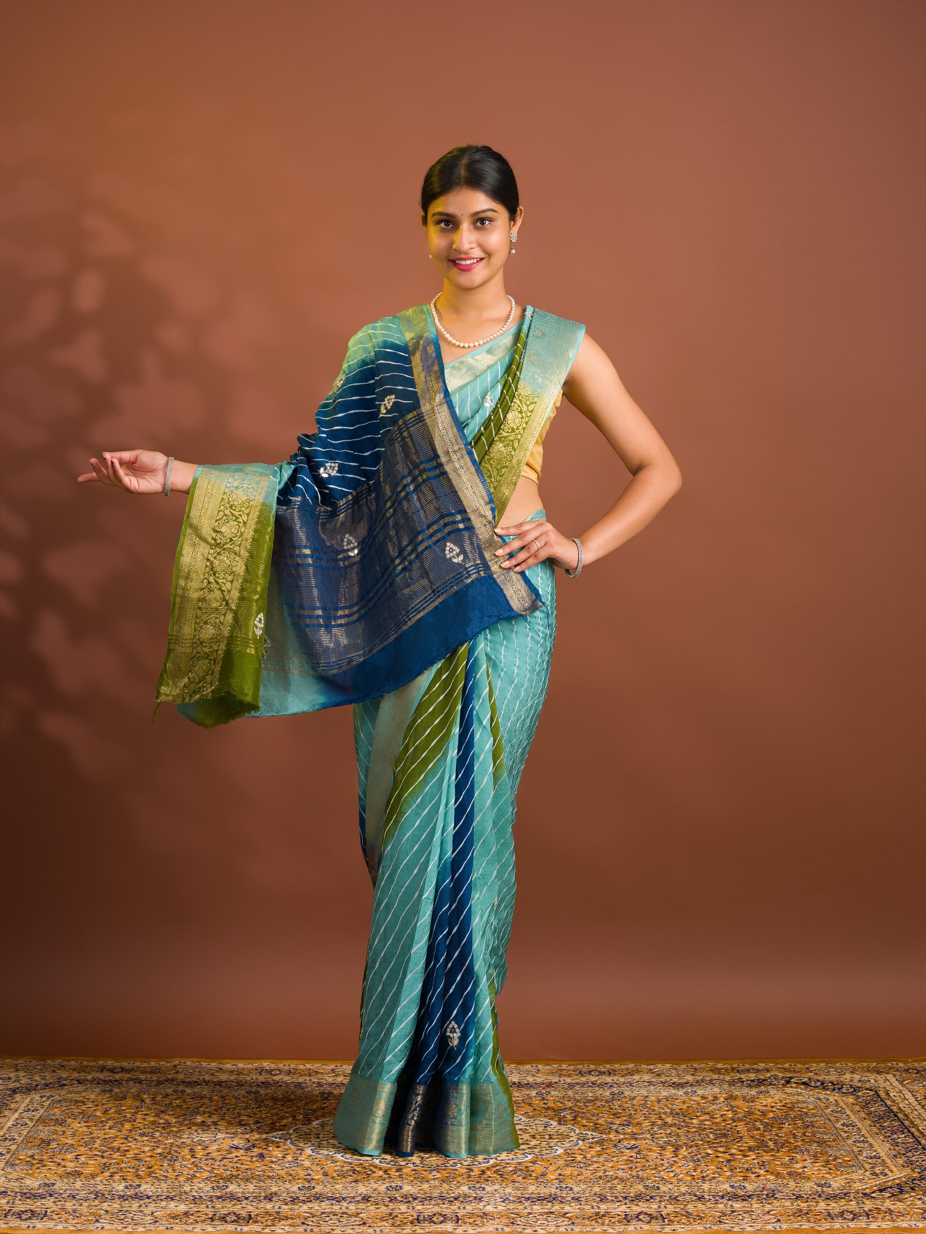 By Banaras Saree WithGotapatti Work