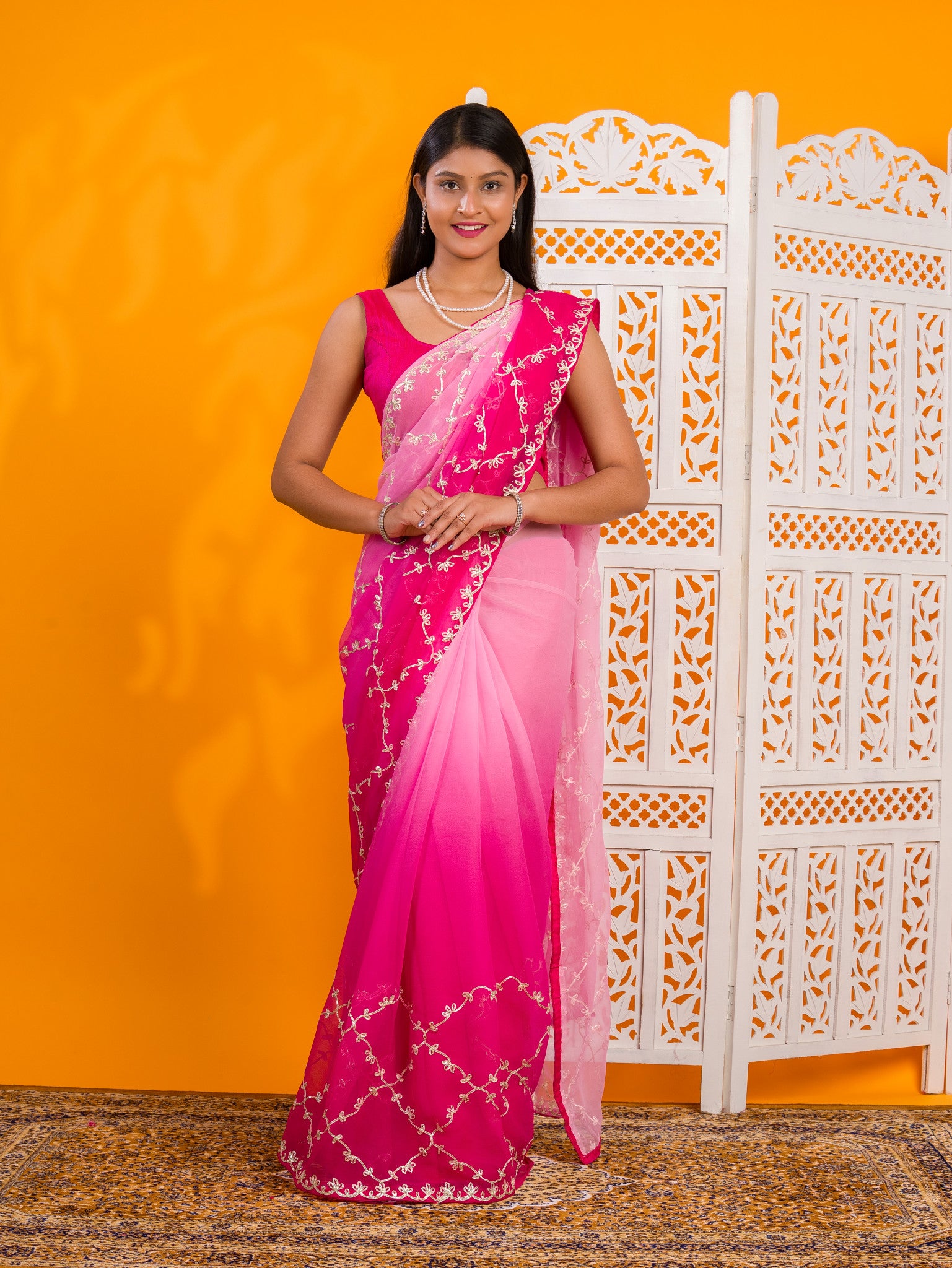By New BeaytifulChiffon Bollywood Style With Gotapatti Work Saree