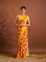 Bandhani Style With Gotapatti Work Saree