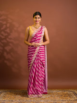 By Leheriya Saree With Gotapatti Work