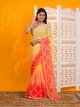 By New BeaytifulChiffon Bollywood Style With Gotapatti Work Saree