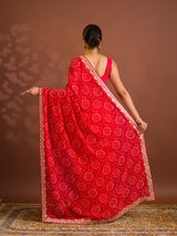 By Bandhani Saree With Casual Wear