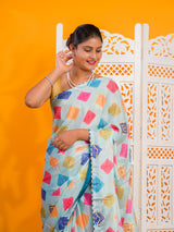 Bollywood style Bandhani Gotapatti Work Saree under 2000