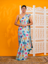 Bollywood style Bandhani Gotapatti Work Saree under 2000